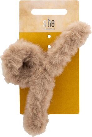 Haarklammer beige Kunstfell  s-he stylecollection