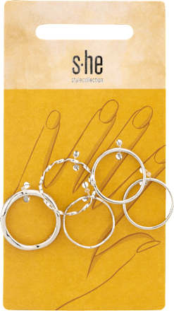 Ring-Set silber-Optik  s-he stylecollection