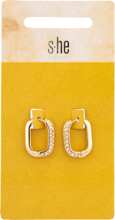 Creolen Ohrstecker gold mit Strasssteine s-he stylecollection