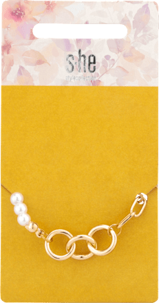 Armband Gold-Optik mit Perlen s-he stylecollection