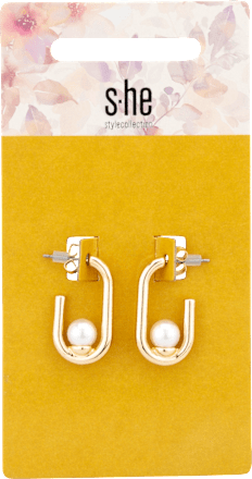 Creolen Ohrstecker gold Perlen (1 Paar) s-he stylecollection