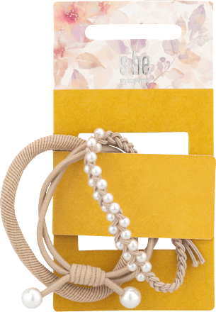 Haargummi-Set mit Blumenmuster s-he stylecollection