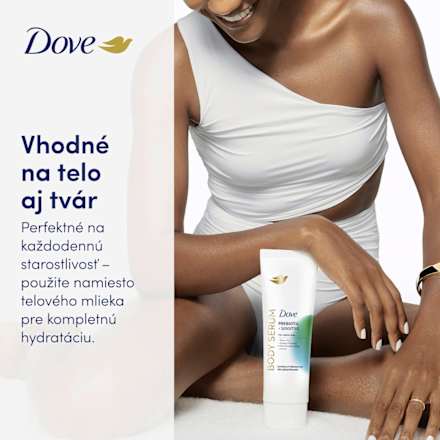 Telové sérum na suchú a citlivú pokožku Prebiotic + Sensitive 72H Moisture Dove