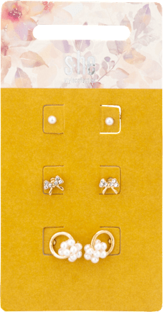 Ohrstecker-Set Perlen und Schmetterling s-he stylecollection