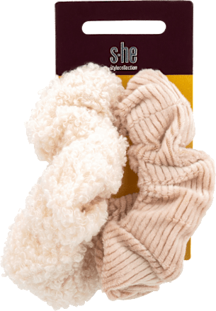 Scrunchie-Set beige und grün  s-he stylecollection