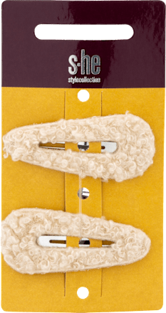 Haarspange beige Teddy s-he stylecollection