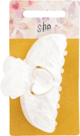 Haarklammer weiß Perlmutt-Schimmer s-he stylecollection