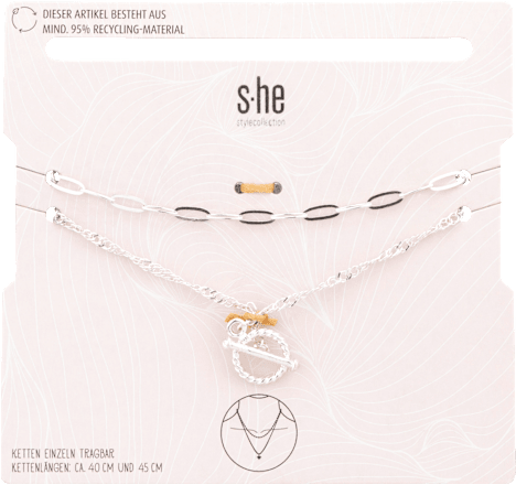 Halsketten-Set silber s-he stylecollection
