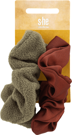 Scrunchie grün rot s-he stylecollection