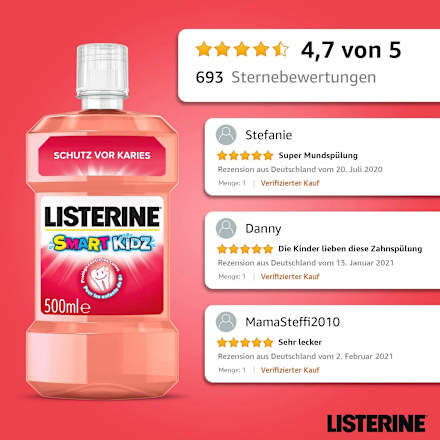 Mundspülung Junior Smart Kidz ab 6 Jahren Listerine