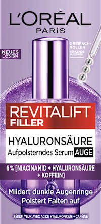 Augenserum Revitalift Filler Hyaluron + Koffein L'ORÉAL PARiS REVITALIFT