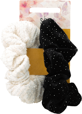Srunchies weiß schwarz  s-he stylecollection