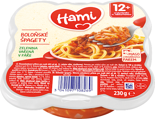 Príkrm Malý gurmán boloňské špagety Hami