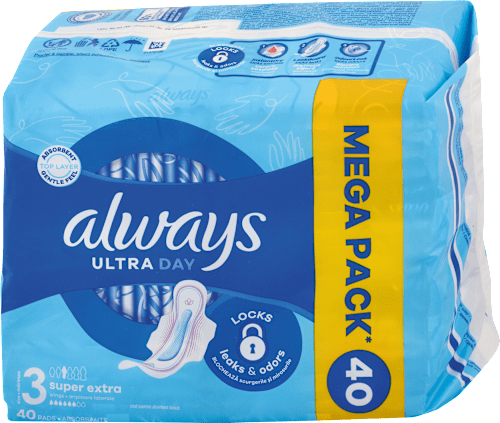 Hygienické vložky Ultra Day & Night Super extra always