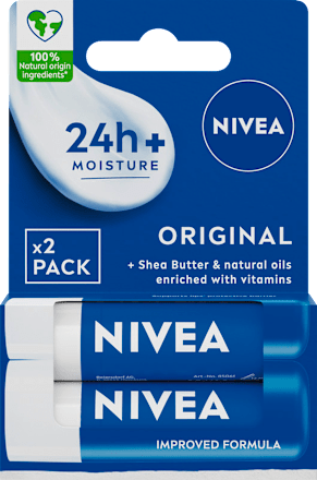 Pielęgnująca pomadka do ust Original, duopack, 2x4,8g NIVEA