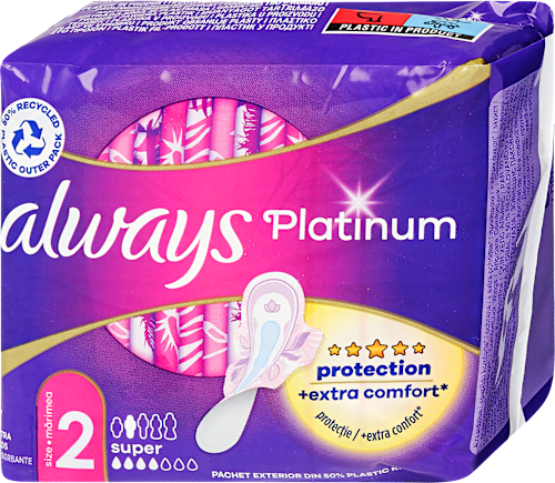 Egészségügyi betét Platinum, 2-es méret, super always