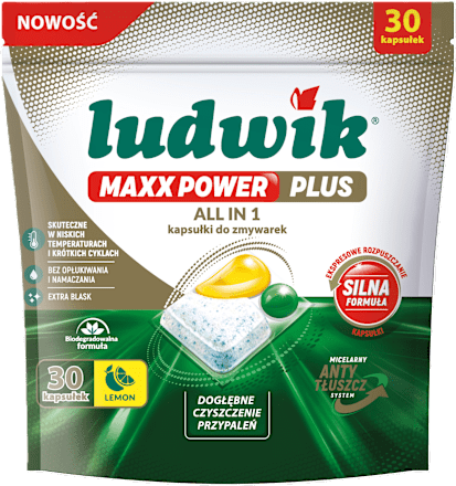 Kapsułki do zmywarek All in 1 Maxx Power Plus LUDWIK