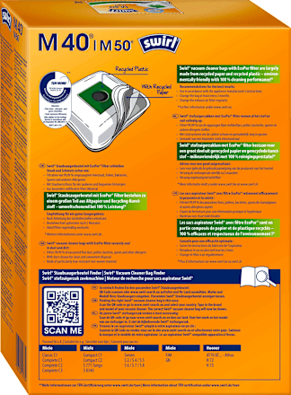 Staubsaugerbeutel M40 EcoPor  Swirl