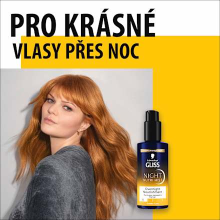 sprej na vlasy Night Nutri Mist Schwarzkopf GLISS