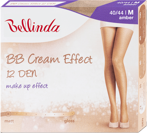 Hlačne nogavice BB Cream Effect, 12 DEN, 40-44, amber Bellinda