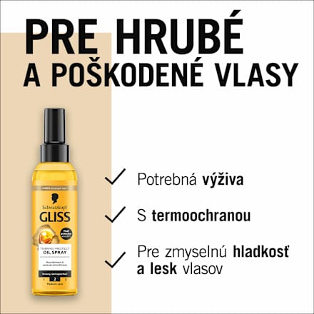 Olejový ochranný sprej na vlasy Schwarzkopf GLISS