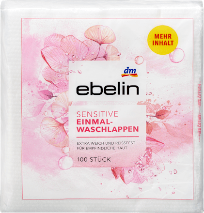 Myjki jednorazowe do twarzy Sensitive ebelin