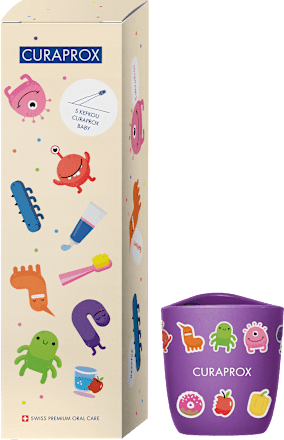 Balíček starostlivosti o zuby Baby fialový CURAPROX