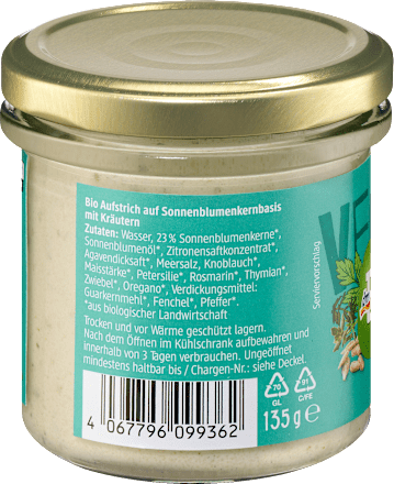 Veganuary Brotaufstrich Kräuter der Provence dmBio