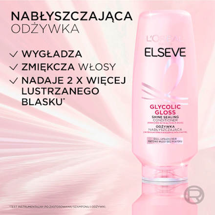 Odżywka nabłyszczająca do włosów matowych Glycolic Gloss L'ORÉAL PARiS ELSEVE