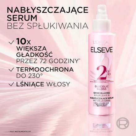 Serum nabłyszczające bez spłukiwania do włosów matowych Glycolic Gloss  L'ORÉAL PARiS ELSEVE