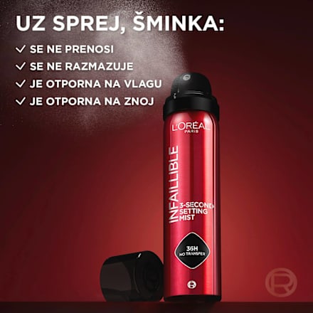 INFAILLIBLE 3-SECOND sprej za fiksiranje šminke L'ORÉAL PARiS