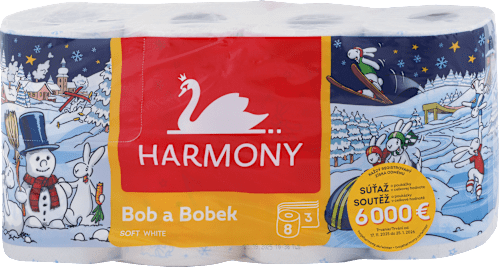 Toaletný papier Bob a Bobek, 8x132 Harmony