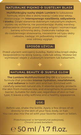 Suchy olejek pielęgnacyjny Lumiere Bielenda