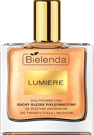 Suchy olejek pielęgnacyjny ze złotymi drobinami Lumiere Bielenda