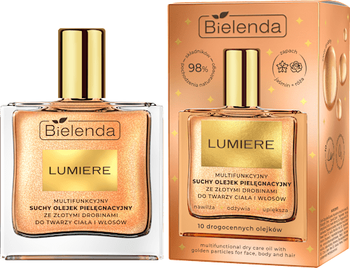 Suchy olejek pielęgnacyjny ze złotymi drobinami Lumiere Bielenda