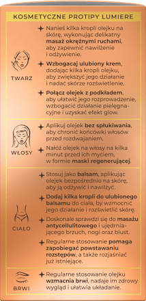 Suchy olejek pielęgnacyjny ze złotymi drobinami Lumiere Bielenda