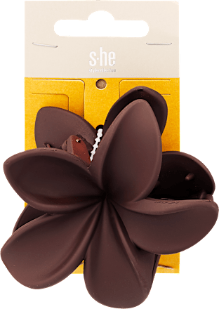 Közepes hajcsipesz, matt bordó, virág alakú s-he stylecollection