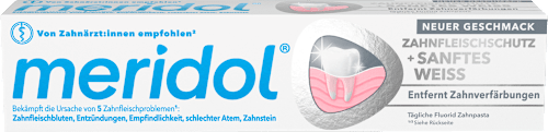 Zahnpasta Zahnfleischschutz sanftes Weiss meridol