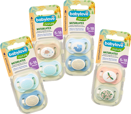 Smoczek lateksowy, symetryczny 5-18 m babylove
