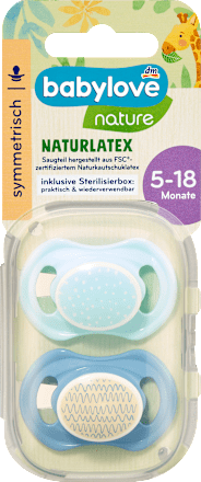Smoczek lateksowy, symetryczny 5-18 m babylove