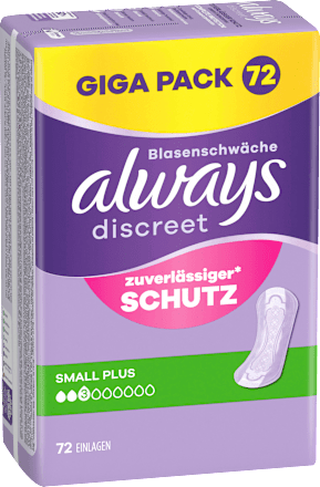 Einlagen Inkontinenz Small Plus, Big Pack always