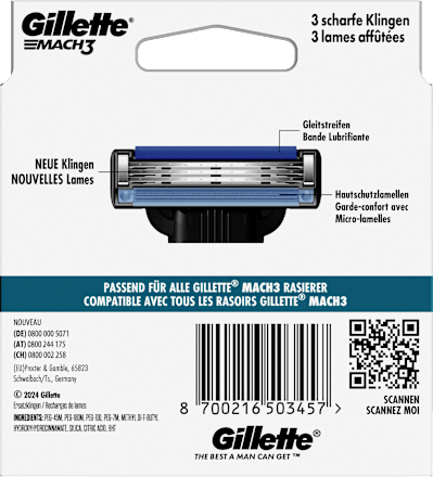 Rasierklingen, Mach3 Gillette