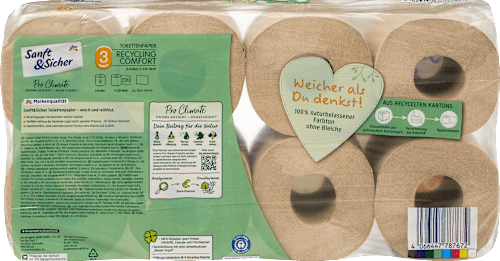 toaletní papír recyklovaný, 8x220 Sanft&Sicher