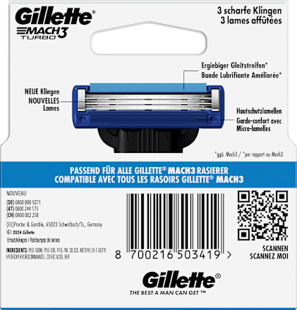 Rasierklingen, Mach3 Turbo Gillette