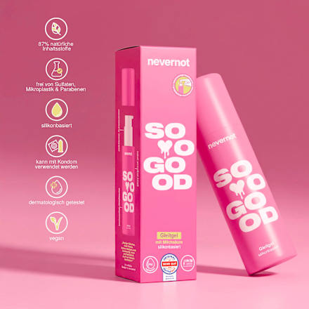 Gleitgel soo good mit Milchsäure, silikonbasiert  nevernot