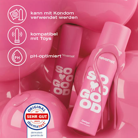 Gleitgel soo good mit Milchsäure, silikonbasiert  nevernot