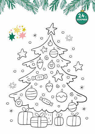 Malbuch 24 x malen und dann ist Weihnachten! Ars Edition