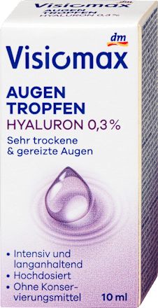 Augentropfen mit 0,3% Hyaluron, ohne Konservierungsmittel Visiomax