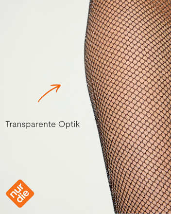 Strumpfhose mit Netz-Struktur & Glitzer schwarz Gr. 42/44 nur die