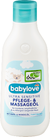 Oliwka do masażu i pielęgnacji dla niemowląt Ultra Sensitive babylove